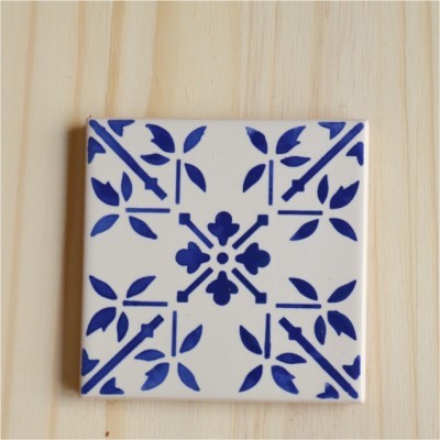 Azulejo, portuguese tiles, handpainted,  cobalto  blue, Model  09