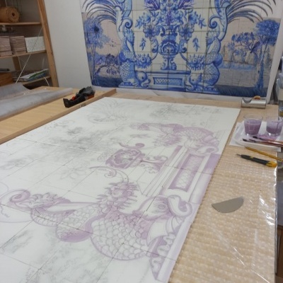 Bespoke Tile Mural in Portuguese Tiles