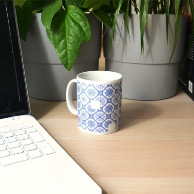 Porcelain Mug, Lisbon tiles, Model 2