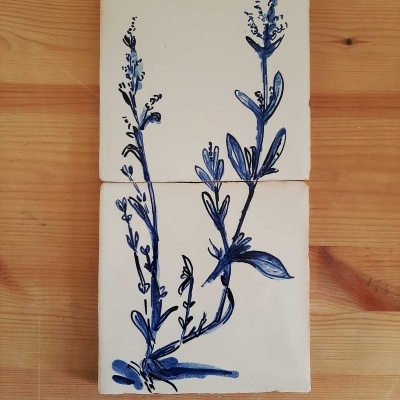 Tile Mural Marine Animals, Backsplash, Decorative tiles Handpainted, Sea Collection