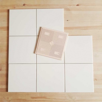 Portuguese Tiles, "white sand" plain tile, Tile 15 cm x 15 cm