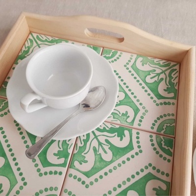 Tray with portuguese tiles handpainted model G