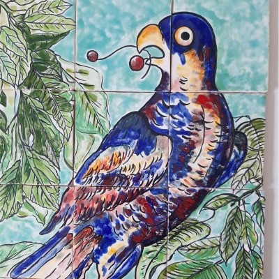"The Parrot" tile panel