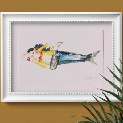 Sardine Ilustration from Portugal, model 3