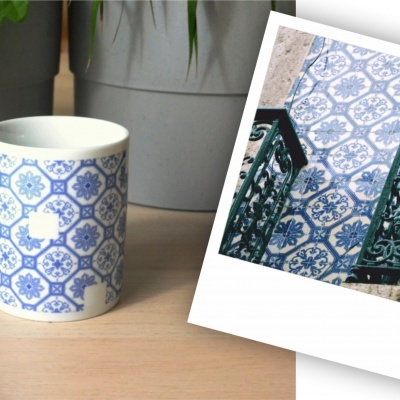 Porcelain Mug, Lisbon tiles, Model 2