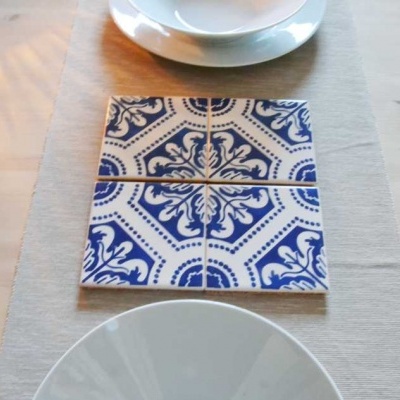 Azulejo, portuguese tiles, handpainted,   blue, tile 10,8 x 10,8 cm