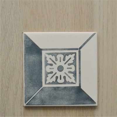 Ceramic Coasters, hand painted, portuguese tiles, warm grey 03