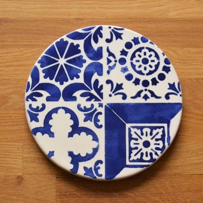 Ashley Lourenco Order 3 Coasters Set + Trivet