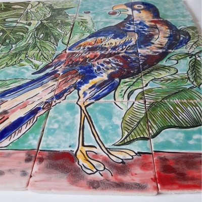 "The Parrot" tile panel