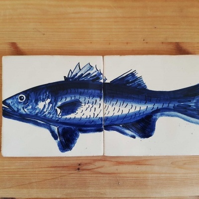 Tile Mural Marine Animals, Backsplash, Decorative tiles Handpainted, Sea Collection