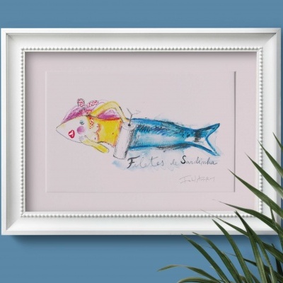 Sardine Ilustration from Portugal, model 2