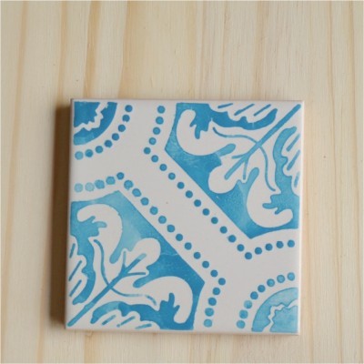 Ceramic Coasters, hand painted, portuguese tiles, turquoise 11