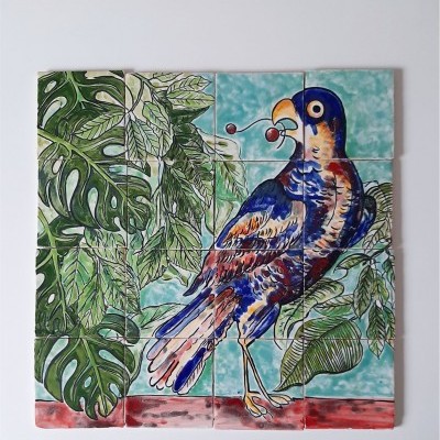 "The Parrot" tile panel