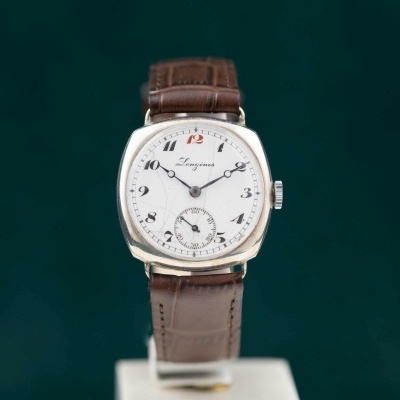 Longines Trench Watch 1920 Silver