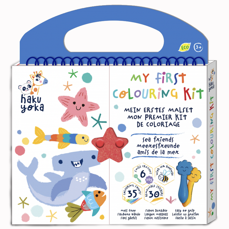 HAKU YOKA - O MEU PRIMEIRO KIT DE COLORIR ANIMAIS MARINHOS
