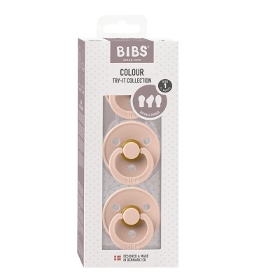 CHUPETAS BIBS - TRY IT PACK 3 CHUPETAS - ROSA BLUSH