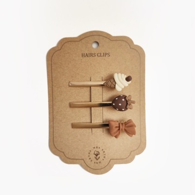 Conjunto Pack 3 Ganchos - Icecream + Strawberry + Bow  - Mrs Ertha