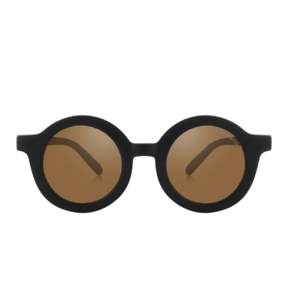 ÓCULOS DE SOL SUSTENTÁVEIS  E POLARIZADOS REDONDOS BLACK 3-8 Anos- GRECH & CO