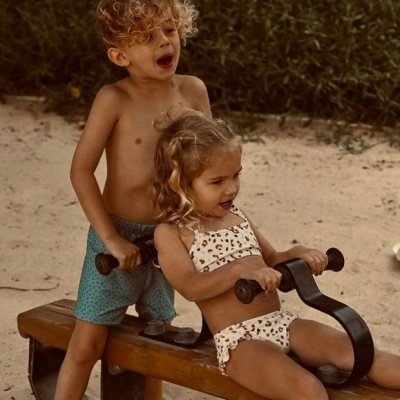 CALÇÕES DE BANHO LEOPARDO VERDE - SWIM ESSENTIALS