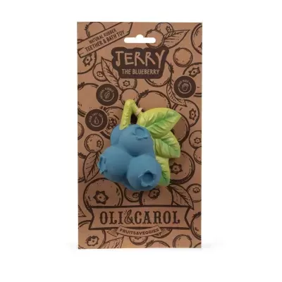 MORDEDOR OLY&CAROL - JERRY THE BLUEBERRY BABY TEETHER MORDEDOR OLY&CAROL - JERRY THE BLUEBERRY BABY TEETHER