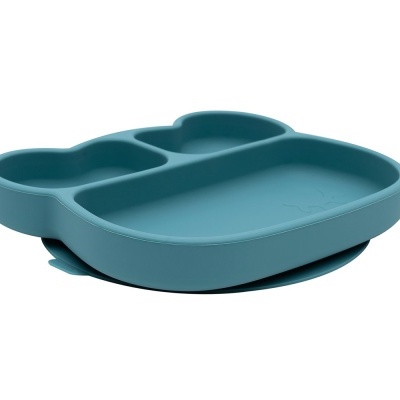 PRATO COM DIVISÓRIAS URSO AZUL PATO EM SILICONE COM VENTOSA - WE MIGHT BE TINY