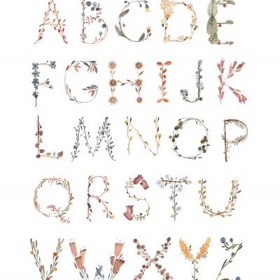 POSTER MUSHIE - ALFABETO FLOWER