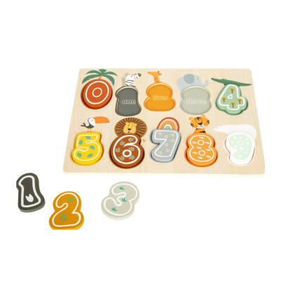 Puzzle Números Safari em Madeira - Small Foot