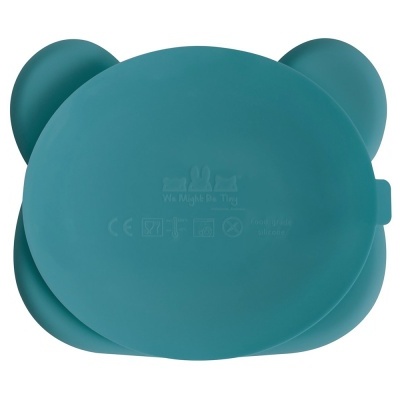 PRATO COM DIVISÓRIAS URSO AZUL PATO EM SILICONE COM VENTOSA - WE MIGHT BE TINY