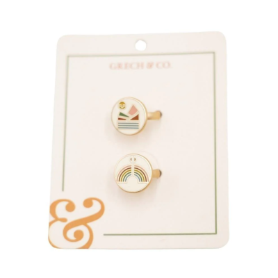 Conjunto Pack 2 Aneis  Landscape & Rainbow- GRECH & CO
