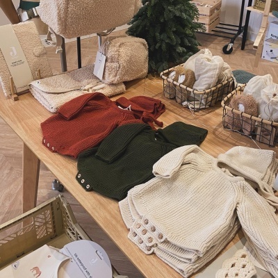 Conjunto de Malha com Touca Verde- Tiny Tiny Stories