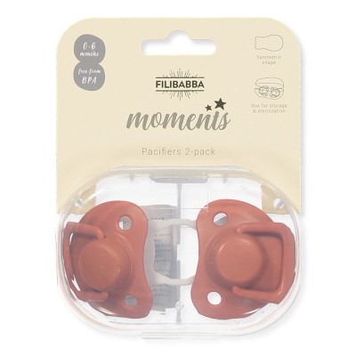 FILIBABBA PACK 2 CHUPETAS 0-6M RUST