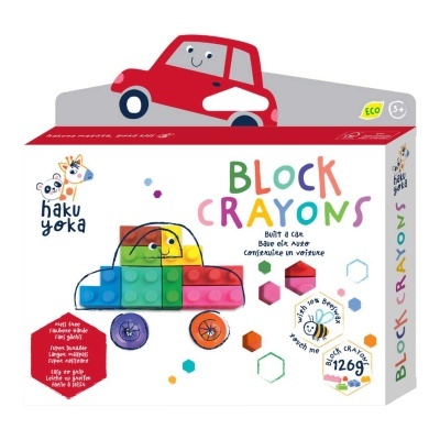 HAKU YOKA - BLOCOS DE CERA COLORIDAS EMPILHÁVEIS CARRO