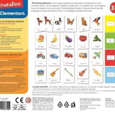 Jogo Primeiras Palavras Montessori 67740 Clementoni