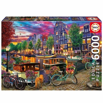 Puzzle Educa 6000 Bicicletas em Amesterdam 20330