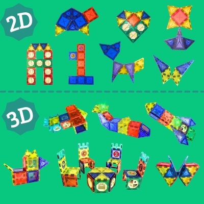 Blocos de Construções Magneticas C/Luz  76pcs TT623