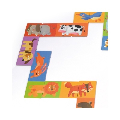 Dominó Puzzle Amigos do Zoo MD3044