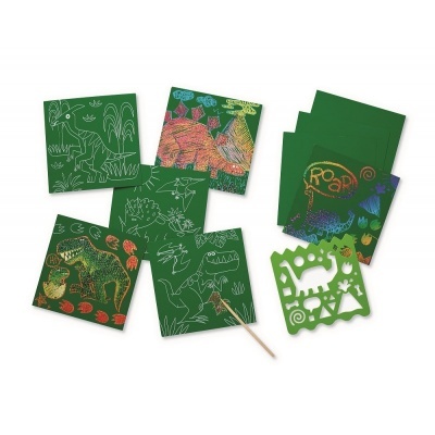 Arte Dinossauro Sparkle Scratch CC7535-3  +5 anos Crocodile Creek