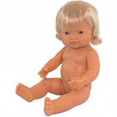 Boneca Bebé Europeia Menina 38cm 31052 +10 meses Miniland