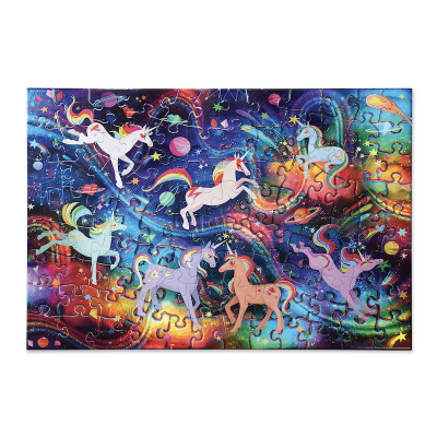 Puzzle 100 Peças Halographic Unicornio CC7910-1 +5 Anos Crocodile Creek