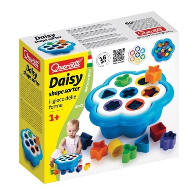 Jogo Flor Basico Formas e Cores 16pcs +12meses Quercetti
