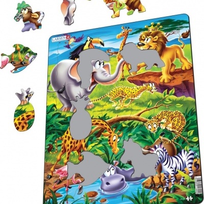 Puzzle Larsen Safari us16 18pcs +3 anos