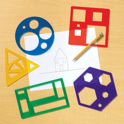 Set Desenho Stencil C/Formas Geometricas LER5440 +4 anos Learning Resources