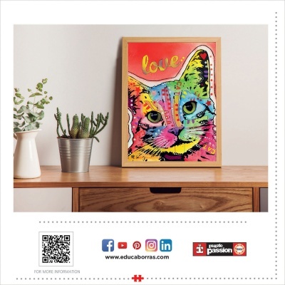 Puzzle Educa 1000 Tilt Cat Love Dean 19257