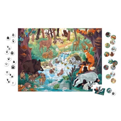 Puzzle Procura as Pegadas 81pcs +5 anos J08628 Janod
