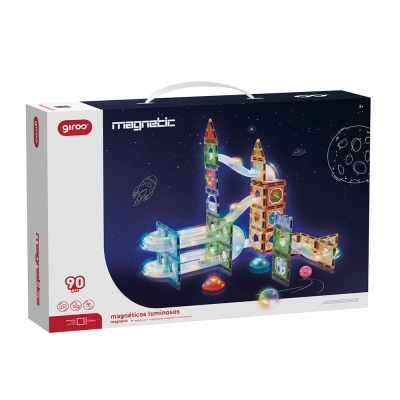 Jogo Magnético Luminoso 90Pcs G160945