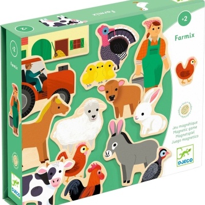 Ímans de Madeira Animais da Quinta Farmix DJ03127