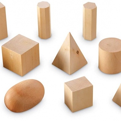 Blocos geométricos de madeira c/ 19 LER4298 +4 anos Learning Resources