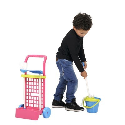 Carrinho de Limpeza 30x21x55 Vicam c/5 pcs +3 Anos