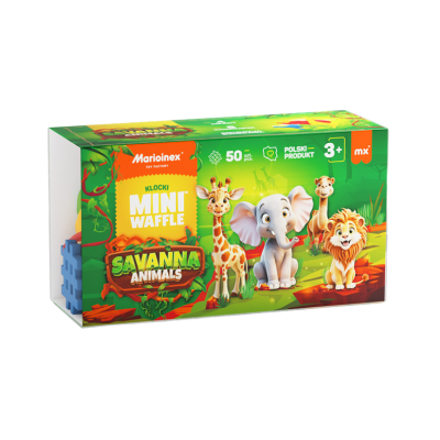 Marioinex Mini Waffle Animais da Savana 50pcs MX907078