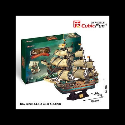 Puzzle 3D Barco San Filipe T4017H  CubicFun